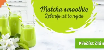 Zelené špenátové smoothie s matcha čajem